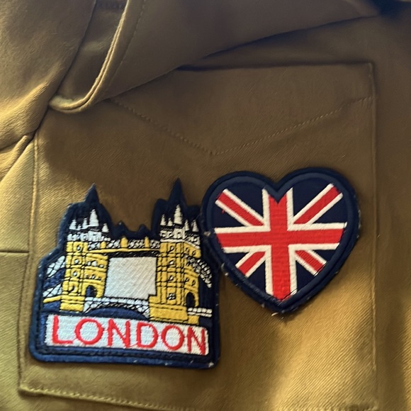 🔥twiggy LONDON- Military Style Patch Jacket- ADORABLE 🔥 - Picture 10 of 15